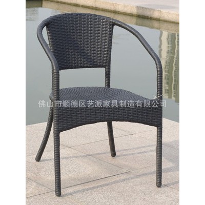 佛山厂家户外韩式纺织藤椅铝椅子PE仿藤庭院阳台咖啡椅