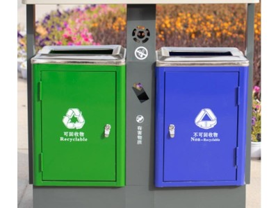 河南二分类垃圾桶生产加工及批发环卫垃圾桶分类果皮箱郑州户外垃圾箱生产厂家宇星YX-083